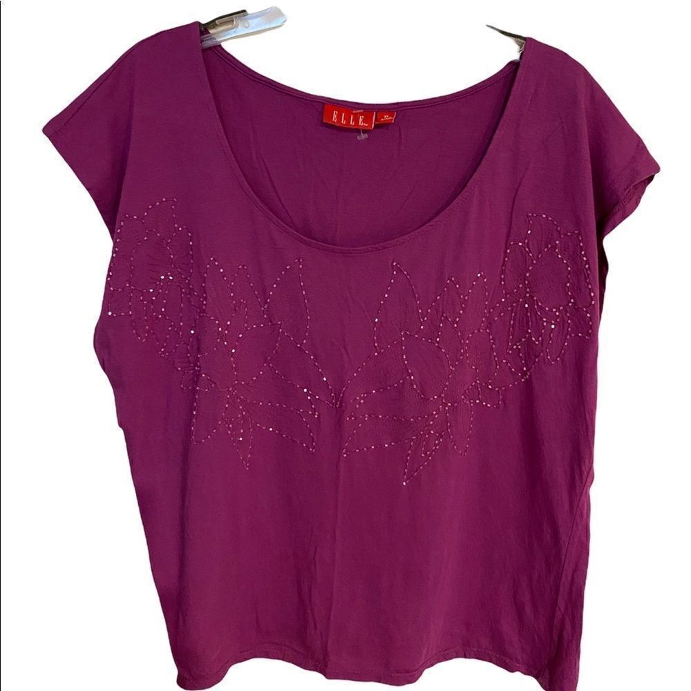 Elle Woman’s Beaded Front Top